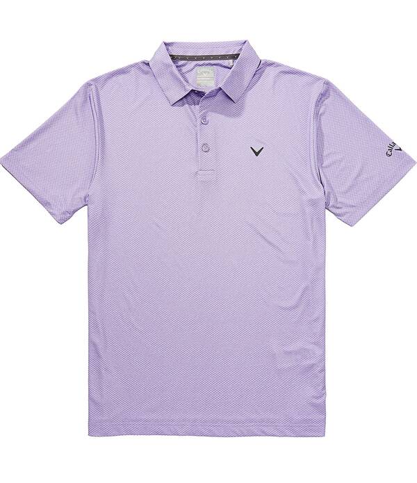 キャラウェイ メンズ トップス シャツ プリント Callaway Short Sleeve Heather Geo Print Golf Polo Shirt Sand Verbena サンド