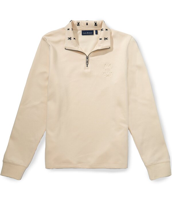 サイコバニー メンズ アウター 編み物・スウェーター Psycho Bunny Nev 1/4 Zipullover Pristine