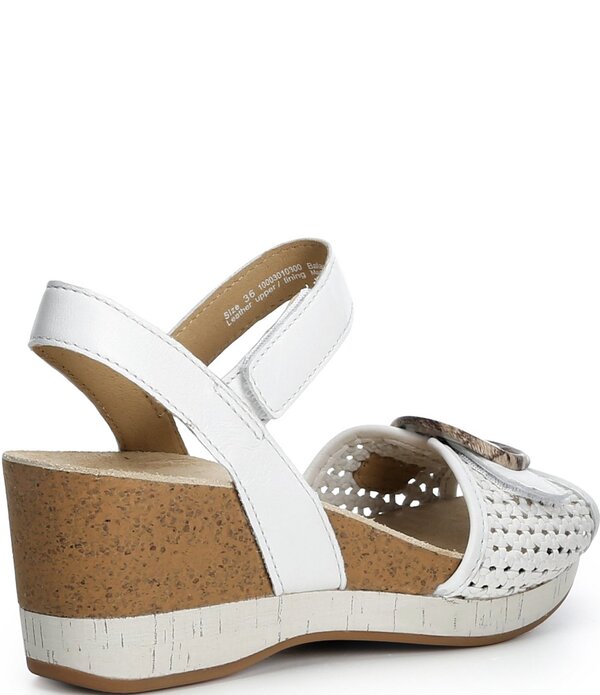 ダンスコ レディース シューズ サンダル レザー Dansko Stella Woven Leather Buckle Hardware Wedge Sandals White ホワイト|ReVida 店