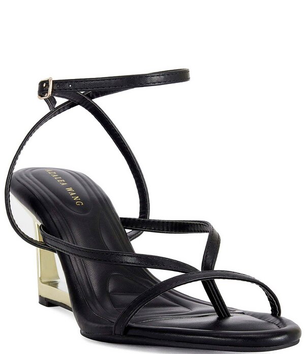 アザレア 一 レディース シューズ サンダル Azalea Wang Taga Open Wedge Dressandals Black 黒いこと