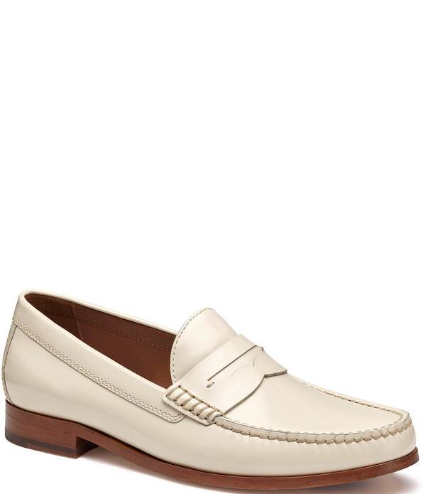 ジョンストンアンドマーフィー メンズ シューズ スリッポン・ローファー Johnston & Murphy Collection Men's Baldwin Penny Loafers Ivory アイボリー