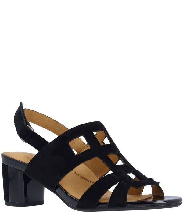 ラモールドピード レディース シューズ ヒール サンダル スエード L'Amour Des Pieds Marise Suede Slingback Block Heel Sandals Black ブラック｜ReVida 店