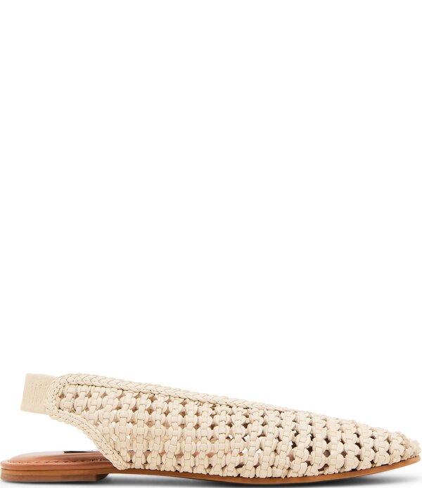 スティーブ マデン レディース シューズ パンプス なめし革 Steve Madden Rumi Leather Woven Slingback Flats Bone