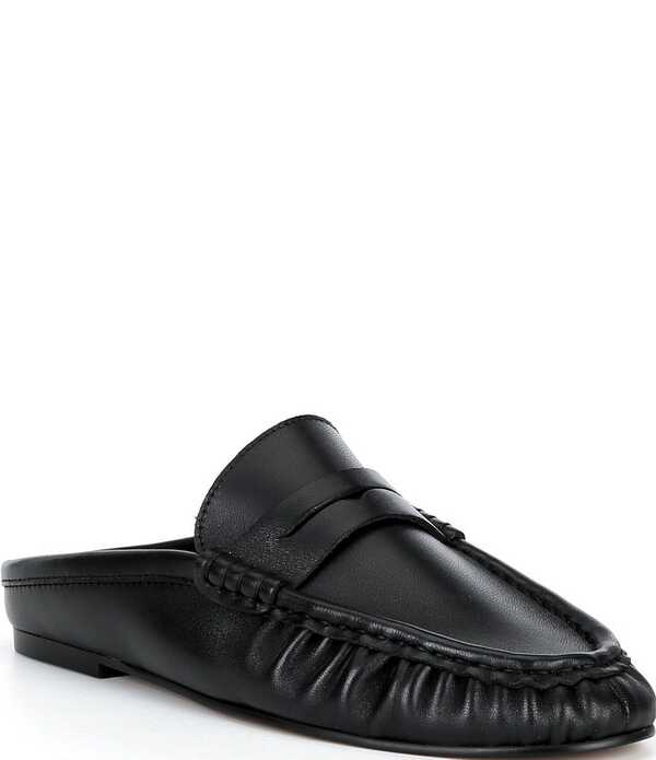 スティーブ マデン レディース シューズ パンプス レザー ローファー Steve Madden Rafe Leather Penny Loafer Mules Black ブラック