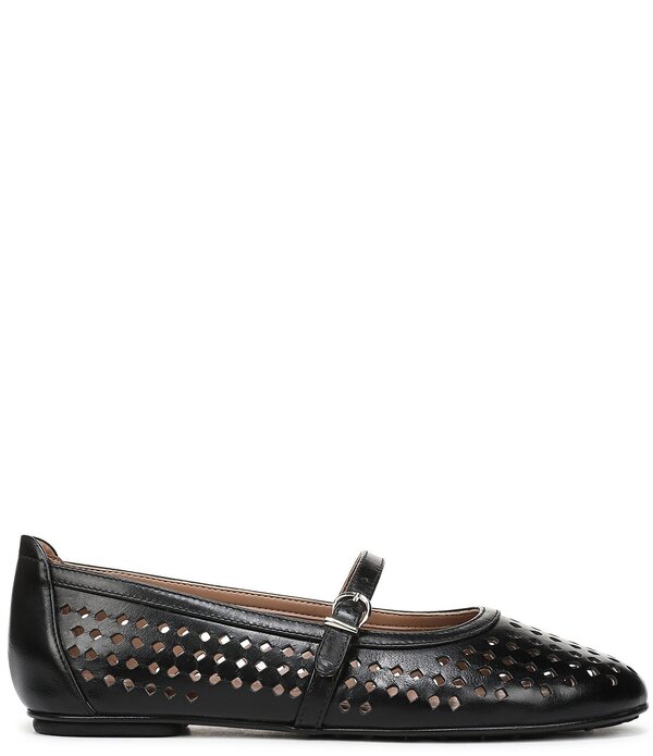ナチュライザー レディース シューズ パンプス レザー Naturalizer Aria Perforated Leather Mary Jane Flats Black ブラック｜ReVida 店 18,886円