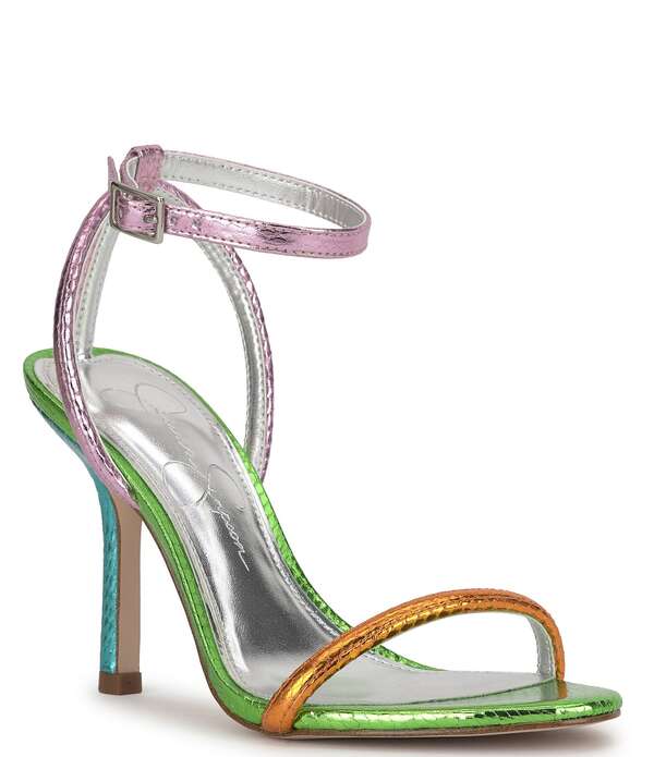 ジェシカシンプソン レディース シューズ サンダル トール アンクル Jessica Simpson Baharia Metallic Rainbow Ankle Strap Sandals Metallic/Multi メタリック