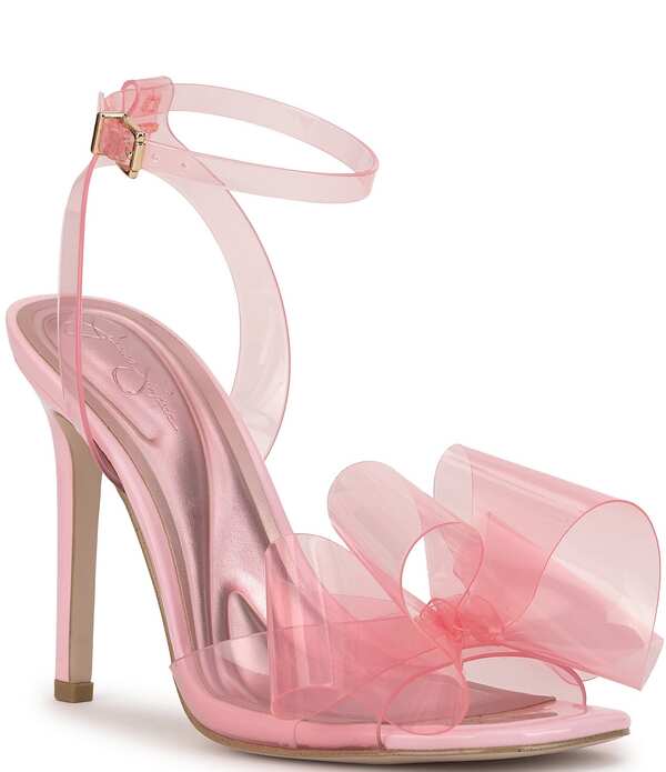 ジェシカシンプソン レディース シューズ 踵 サンダル Jessica Simpson Olivine Clear Bow Dressandals Pink Sugar サクラ色