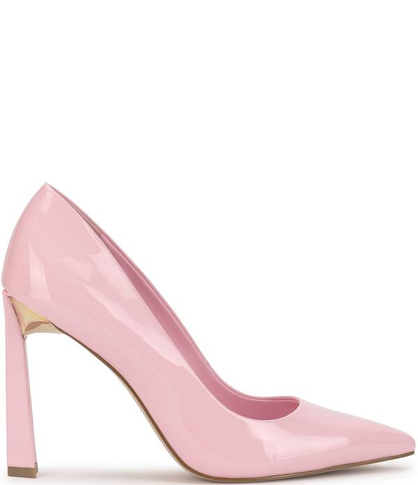 ジェシカシンプソン レディース シューズ 踵 Jessica Simpson Omissia Patent Pointed Toe Pumps Pink Sugar サクラ色