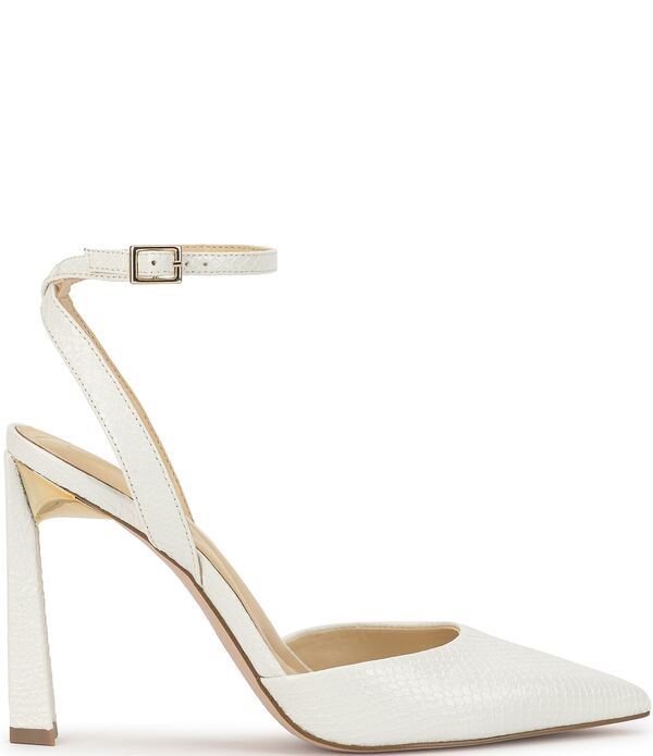 ジェシカシンプソン レディース シューズ 踵 アンクル Jessica Simpson Ocanna Snakembossed Ankle Wrapumps Bright White 白いこと