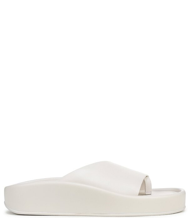 ナチュライザー レディース シューズ サンダル プラットフォーム レザー Naturalizer So-Fly Leather Banded Platform Slide Sandals White ホワイト