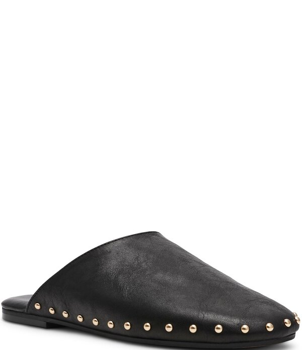 スティーブ マデン レディース シューズ パンプス なめし革 Steve Madden Pearson Leather Studded Clogs Black 黒いこと
