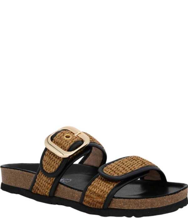 ナオト レディース シューズ パンプス サンダル Naot Nashville Raffia Banded Buckle Hardware Detail Slide Sandals Black/Brown ブラック｜ReVida 店
