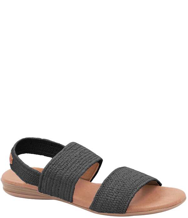 アンドレアース レディース シューズ サンダル Andre Assous Nigella Woven Stretch Raffia Sandals Black ブラック