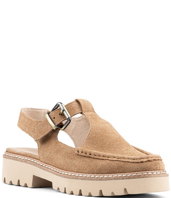 ドナルドプリネール レディース シューズ スリッポン・ローファー オックスフォード スエード Donald Pliner Halliday Suede Mary Jane Slingback Oxfords Tobacco
