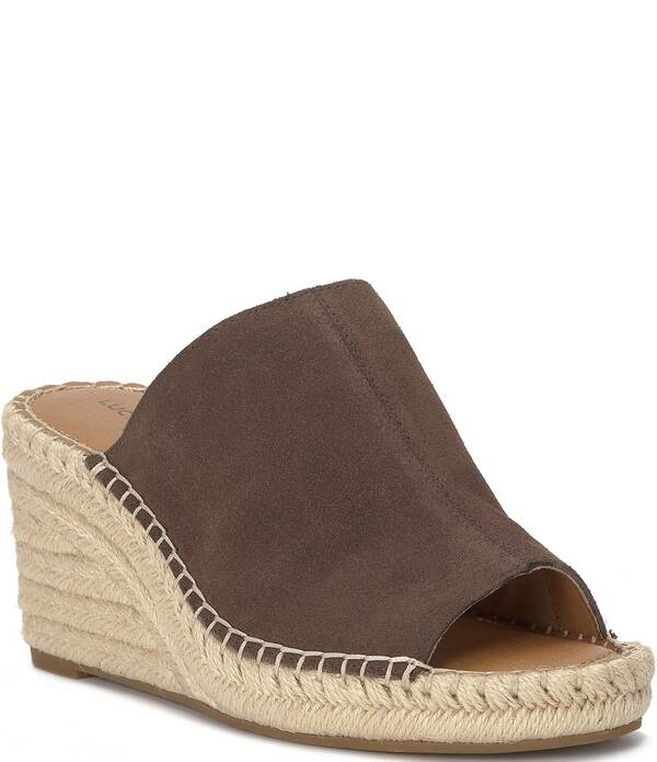 ラッキーブランド レディース シューズ サンダル スエードクロス Lucky Brand Cabriah Suedespadrille Wedge Slide Sandals Cappuccino
