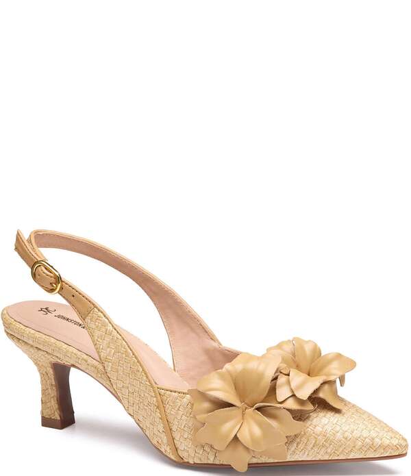 ジョンストンアンドマーフィー レディース シューズ 踵 Johnston \u0026 Murphy Women\u0027s Lindsey Floweraffia Slingback Pumps Natural