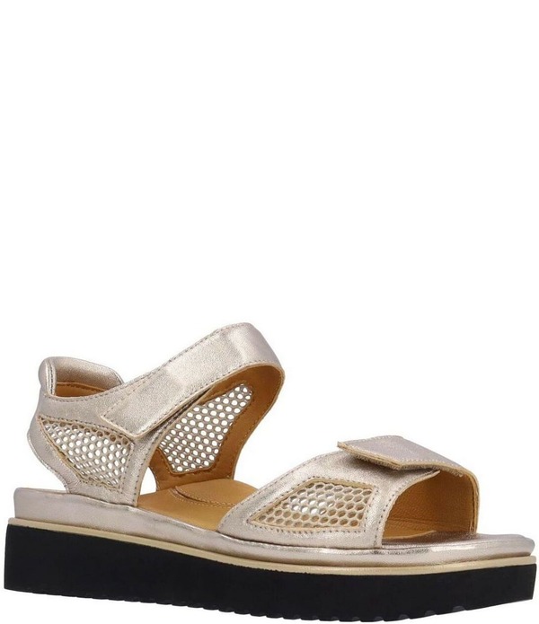 ラモールドピード レディース シューズ サンダル トール レザー L'Amour Des Pieds Arna Metallic Leather Sandals Champagne Metallic シャンパン