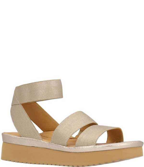 ラモールドピード レディース シューズ サンダル プラットフォーム アンクル L'Amour Des Pieds Avaleena Stretch Elastic Ankle Straplatform Wedge Sandals Gold ゴールド