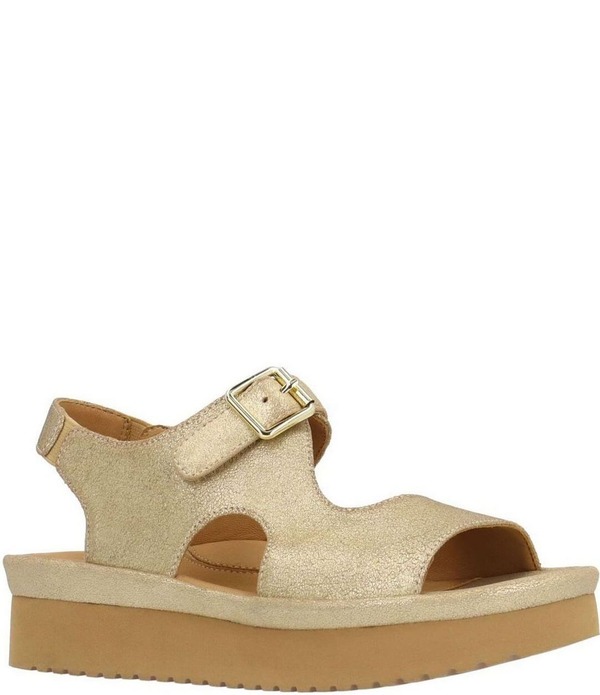 ラモールドピード レディース シューズ サンダル プラットフォーム スエード L'Amour Des Pieds Azenor Suede Platform Wedge Sandals Gold Stardust ゴールド