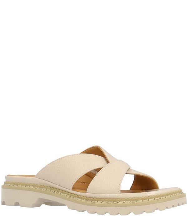 ラモールドピード レディース シューズ サンダル レザー L'Amour Des Pieds Deryn Leather Slide Sandals Cream クリーム｜ReVida 店