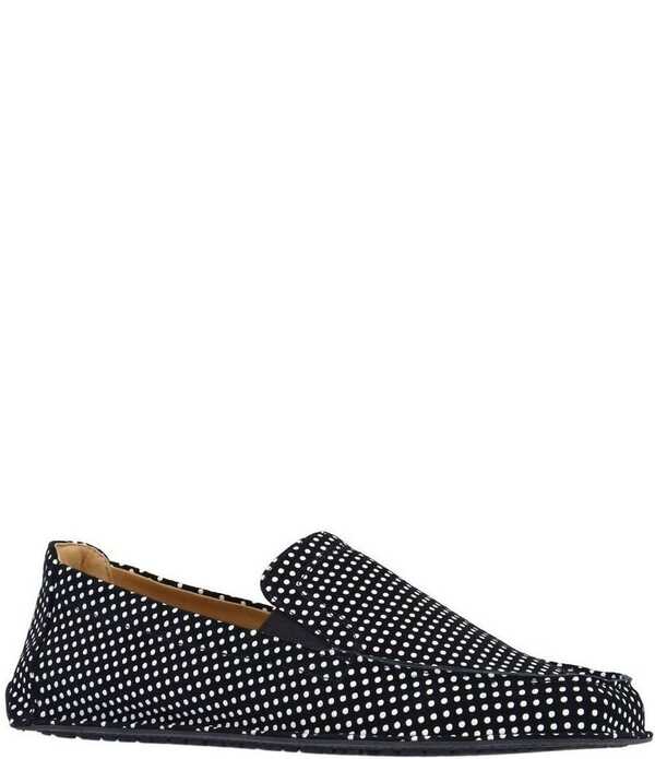 ラモールドピード レディース シューズ スリッポン・ローファー プリント レザー L'Amour Des Pieds Falira Dot Print Leather Driver Loafers Black/White ホワイト