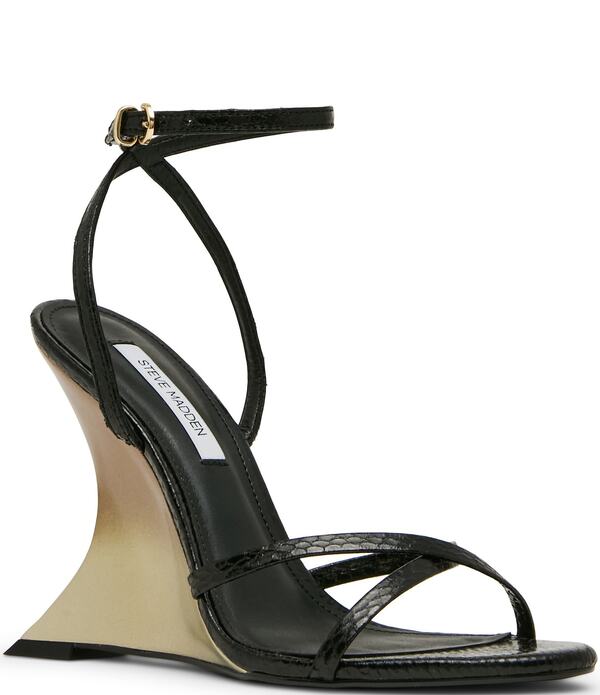 スティーブ マデン レディース シューズ サンダル Steve Madden Layersculpted Wedge Dressandals Black ブラック