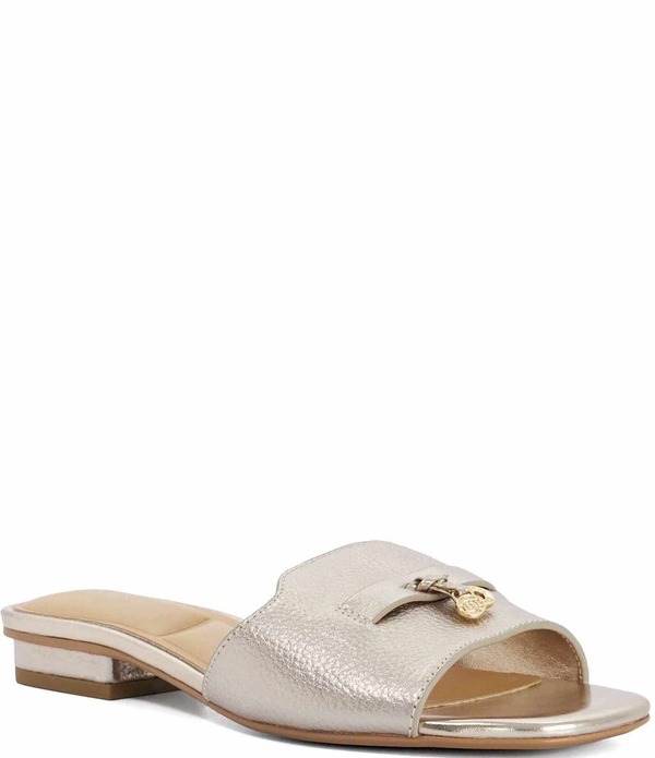 デューンロンドン レディース シューズ パンプス サンダル ミニ トール レザー Dune London Lindo Metallic Leather Mini Tassel Slide Sandals Gold ゴールド