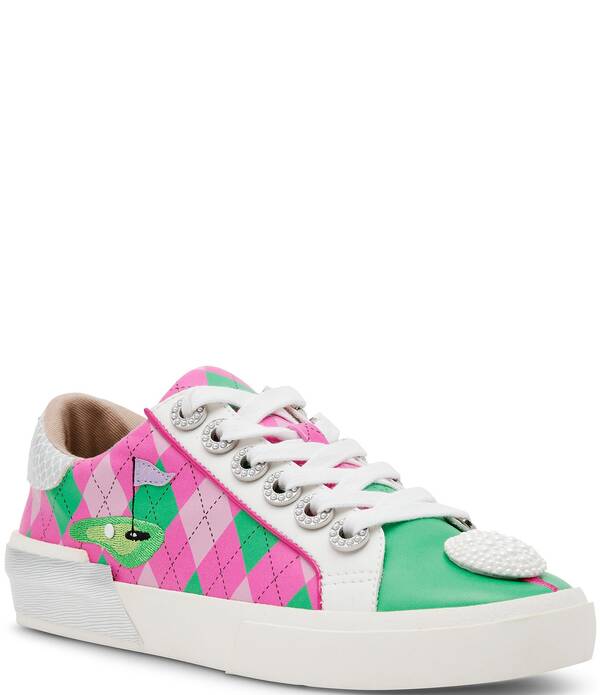 ベッツィジョンソン レディース ボトムス カジュアルパンツ プリント スニーカー Betsey Johnson Sherrie Argyle Golf Print Sneakers Pink/Green Multi ピンク｜ReVida 店