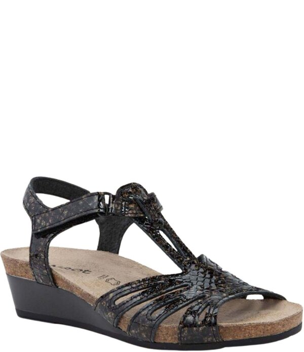 ナオト レディース シューズ サンダル アンクル レザー Naot Starlet Snakembossed Leather Ankle Strap Wedge Sandals Reptile