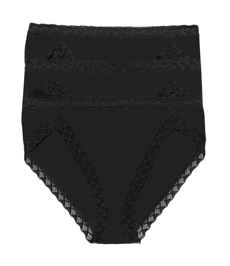ナトリ レディース アンダーウェア パンツ Natori Bliss Stretch French-Cut Brief Panty 3-Pack Black ブラック
