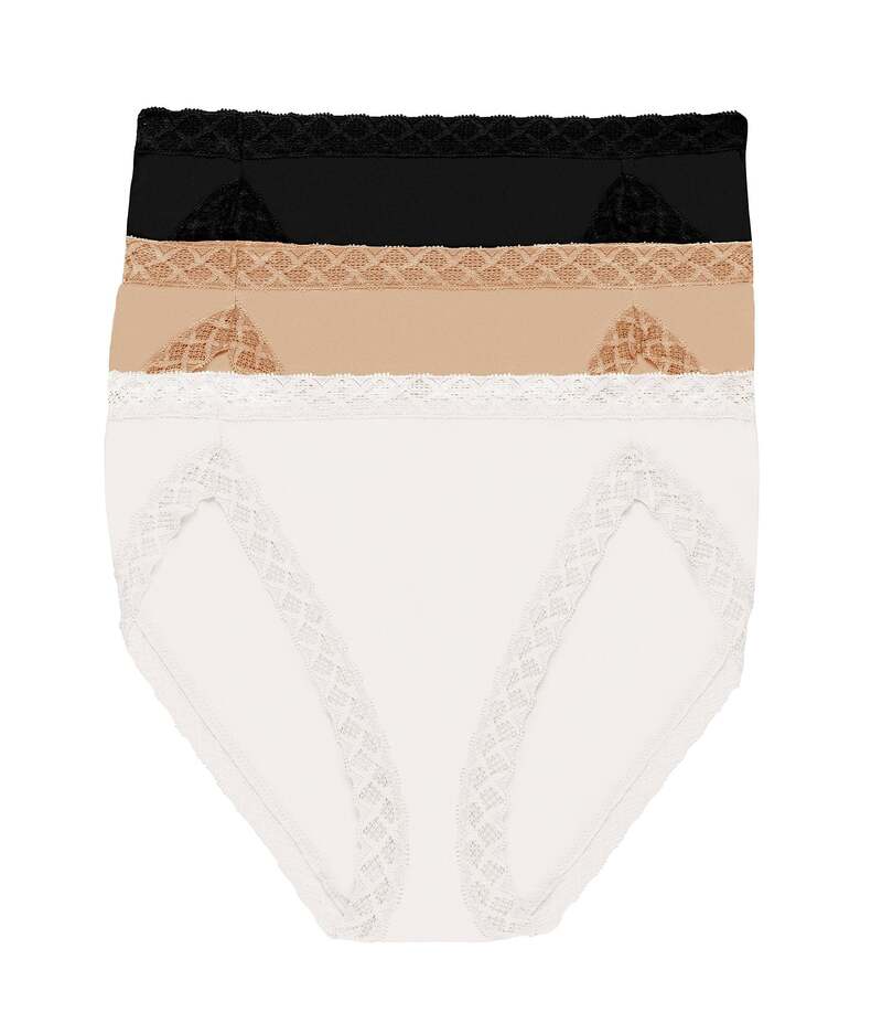 ナトリ レディース アンダーウェア パンツ Natori Bliss Stretch French-Cut Brief Panty 3-Pack Cafe