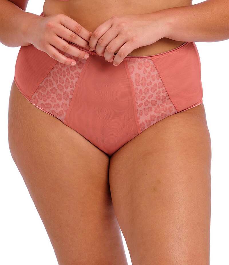 エロミ レディース アンダーウェア パンツ Elomi Matilda Full Brief Dotted Panty Rose Leopard アニマル
