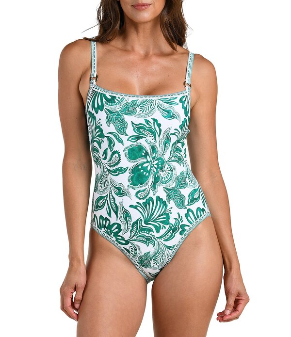 ラブランカ レディース トップス ワンピース La Blanca Botanical Brocade Scoop Neck Lingerie Tank One Piece Swimsuit Jungle