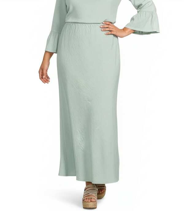 ブライン ウォーカー レディース ボトムスカート プラスサイズ リネン マキシ Bryn Walker Plusize Coordinating Light Linen Bias Maxi Skirt Mist
