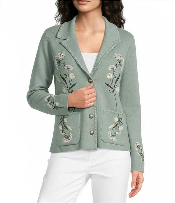 ペンドルトン レディース アウター ニット・セーター カーディガン Pendleton Knit Notch Collar Long Sleeve Souvenir Cardigan Seafoam Heather ヘザー