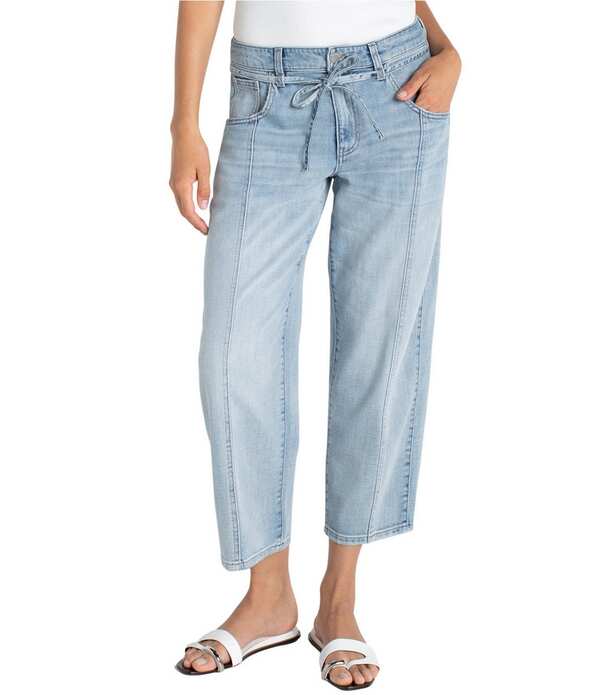 リヴァプール ロサンゼルス レディース ボトムス デニムパンツ ストレート クロップド ジーンズ Liverpoolos Angelestretch Denim Belted Mid Rise Cropped Straight Leg Jeans Echo Lake デニム｜ReVida 店