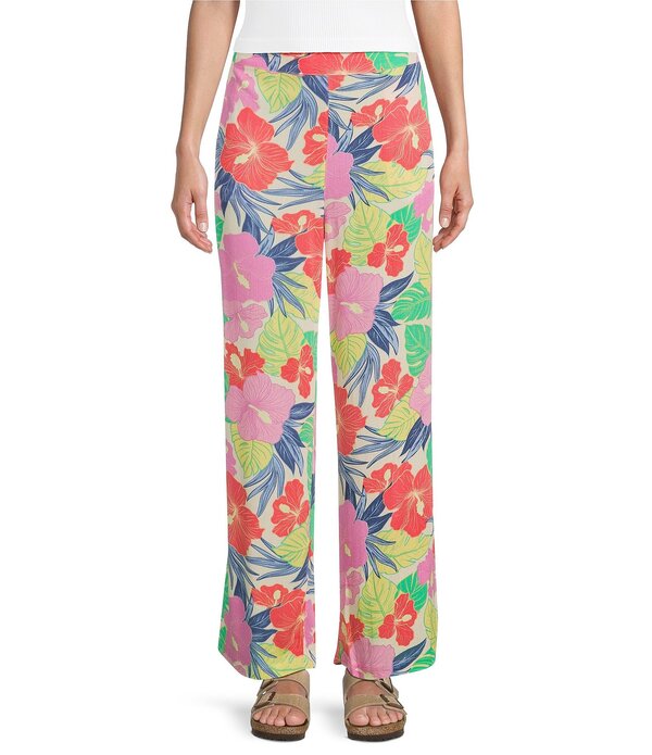 上唇長い巻き毛 レディース ボトムス 心地好いズボン下 刷り上げる Rip Curl Party Pack Yardage Print Crinkled Beach Pants Multi マルチ色つや