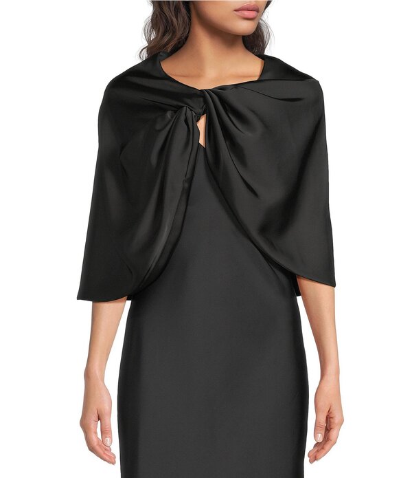 セザンヌ レディース アクセサリー マフラー・ストール・スカーフ ケープデザイン キャップ ケープ Cezanne Twisted Front Cape Black ブラック
