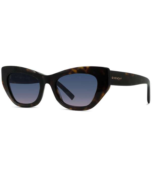 ジバンシー レディース 佩び物 サングラス・アイウェア Givenchy Women\u0027s City 54粍 Gradient Cat Eye Sunglasseshiny Dark Havana/Blue to Violet 青色