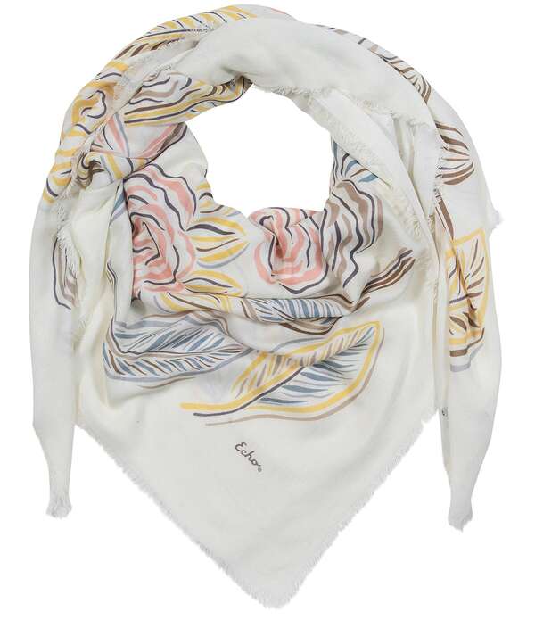 エコー レディース アクセサリー マフラー・ストール・スカーフ Echo Gestural Rose Square Scarf Cream クリーム