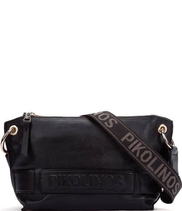 ピコリーノス レディース バッグ レザー Pikolinos Alcudia Leather Crossbody Handbag Black ブラック
