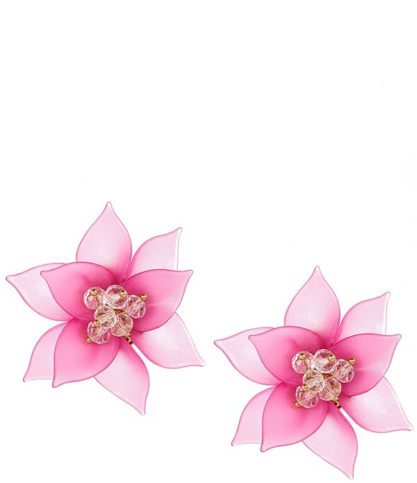 ディラーズ レディース アクセサリー ピアス・イヤリング Dillard's Rosalie Pink Petals Resort Statement Stud Earrings Pink/Gold ピンク