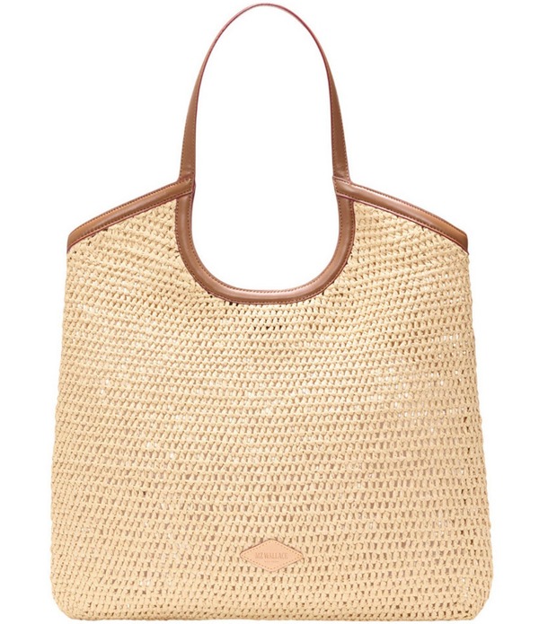 エムジーウォレス レディース 御徒面子 MZ Wallace Georgica Large Crochetote Camel Crochet 駱駝