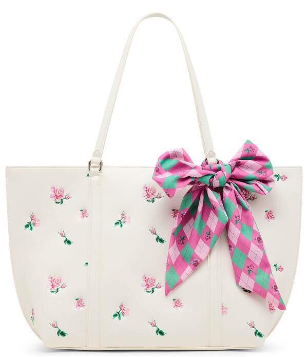 ベッツィジョンソン レディース バッグ Betsey Johnson Rosebud Tote Bag Cream クリーム|ReVida 店