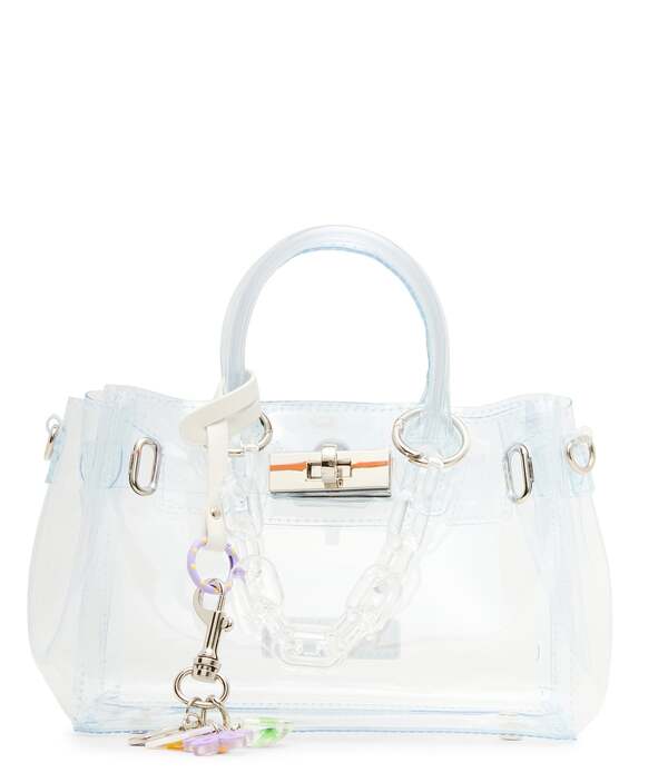 スティーブ マデン レディース バッグ Steve Madden Gummy Clear Jelly Top Handle Satchel Bag Clear