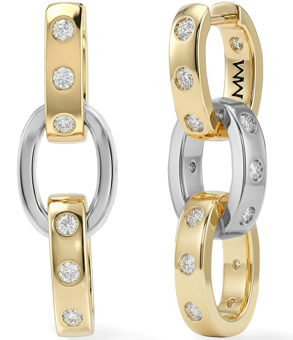 メリンダマリア レディース アクセサリー ピアス・イヤリング Melinda Mariashley Chain Convertible Two Tonearrings Gold/Silver ゴールド|ReVida 店