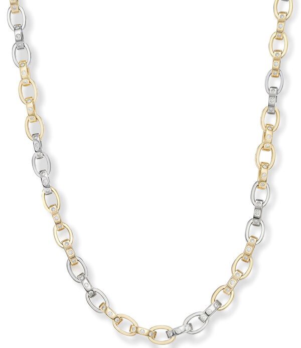 メリンダマリア レディース アクセサリー ネックレス・チョーカー レース Melinda Mariashley Two Tone Chain Link Necklace Gold/Silver ゴールド|ReVida 店