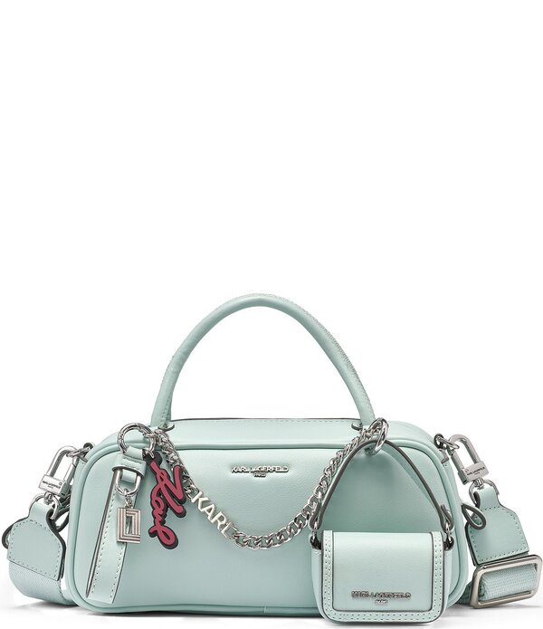 カール ラガーフェルド レディース バッグ ミニ Karlagerfeld Paris Zaylia Mini Satchel With Mini Bag and Chain Handle Bag Fresh Mint ミント