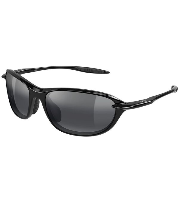 マウイ体育館 レディース 付属品 サングラス・アイウェア Maui Jimen\u0027s Ho\u0027okipa Ultra R 62粍 Polarized Oval Sunglasses Black/Black 黒いこと