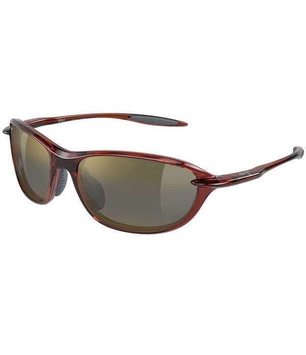 マウイ体育館 レディース 佩び物 サングラス・アイウェア Maui Jimen\u0027s Ho\u0027okipa Ultra R 62粍 Polarized Oval Sunglasses Brown 赤銅色